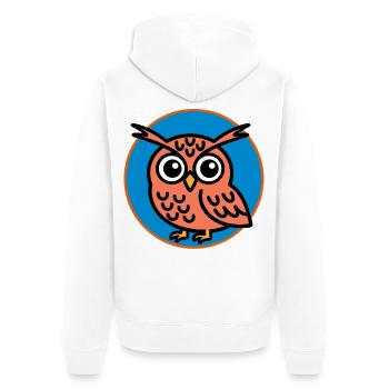Hibou mignon - Veste à capuche bio Premium Unisexe - blanc - Dos - Thijin (182cm)