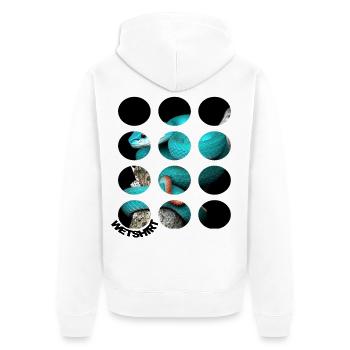Design t-shirt à effet d'optique Serpent - Veste à capuche bio Premium Unisexe - blanc - Dos - Thijin (182cm)