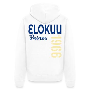 August 1966 – 60 Jahre - Unisex Premium Bio Zip Hoodie - Weiß - Hinten - Thijin (182cm)