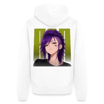 Purple Punk | 161 | Amortissement | Action antifasciste - Veste à capuche bio Premium Unisexe - blanc - Dos - Thijin (182cm)