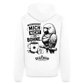 Homeoffice-Profis, Sarkasmus-Fans & Kaffee-Junkies - Unisex Premium Bio Zip Hoodie - Weiß - Hinten - Thijin (182cm)