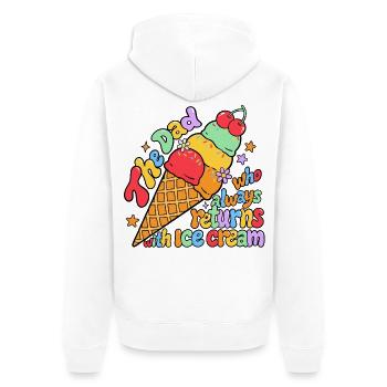 Papa apporte de la glace - Veste à capuche bio Premium Unisexe - blanc - Dos - Thijin (182cm)