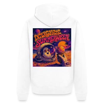 Fans d’Halloween Astronaute Astronaute Fantôme Science-fiction - Veste à capuche bio Premium Unisexe - blanc - Dos - Thijin (182cm)