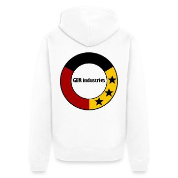 Allemagne noir rouge or - Veste à capuche bio Premium Unisexe - blanc - Dos - Thijin (182cm)