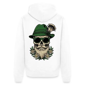 Traditional costumes substitute Volksfest Bayern Geschen - Unisex Premium Organic Zip Hoodie - white - Back - Thijin (182cm)