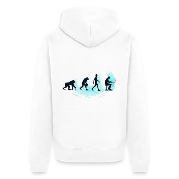 Programmers – Coding Developers & Computer Scientists - Unisex Premium Organic Zip Hoodie - white - Back - Thijin (182cm)