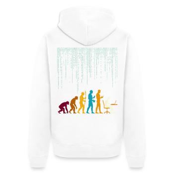 Programmers – Coding Developers & Computer Scientists - Unisex Premium Organic Zip Hoodie - white - Back - Thijin (182cm)