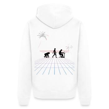 Programmers – Coding Developers & Computer Scientists - Unisex Premium Organic Zip Hoodie - white - Back - Thijin (182cm)