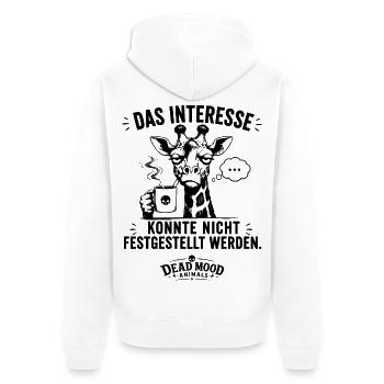 Sarkastischer Büro Humor | Lustiger Spruch - Unisex Premium Bio Zip Hoodie - Weiß - Hinten - Thijin (182cm)