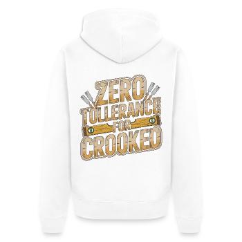 Cabinet Maker Zero Tolerance For Crooked Cabinetry - Unisex Premium Organic Zip Hoodie - white - Back - Thijin (182cm)