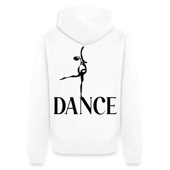 Ballerina Dancing Dance - Unisex Premium Organic Zip Hoodie - white - Back - Thijin (182cm)