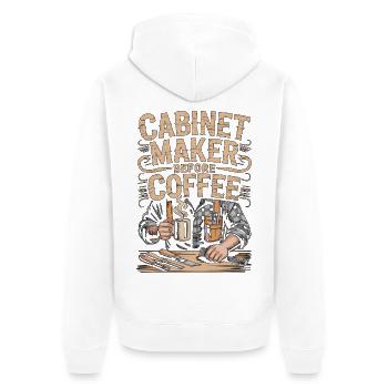 Cabinet Maker Before Furniture Maker Coffee Lover - Unisex Premium Bio Zip Hoodie - Weiß - Hinten - Thijin (182cm)