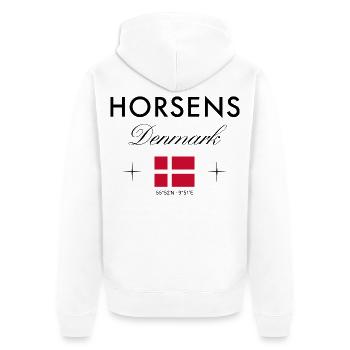 Horsens Denmark Coordinates Travel Souvenir - Unisex Premium Organic Zip Hoodie - white - Back - Thijin (182cm)
