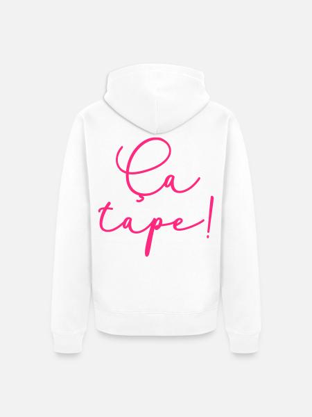 It's Hitting - What Heat - Unisex Premium Organic Zip Hoodie - white