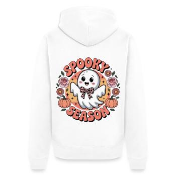 Spooky Season Halloween - Unisex Premium Organic Zip Hoodie - white - Back - Thijin (182cm)