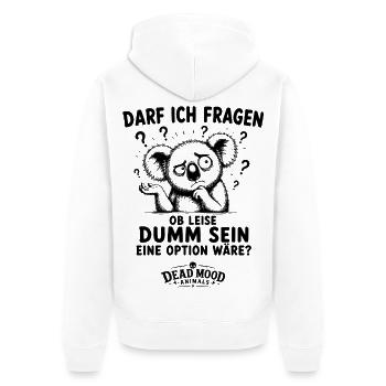 Sarkasmus Humor | Lustiges Geschenk für Kollegen - Unisex Premium Bio Zip Hoodie - Weiß - Hinten - Thijin (182cm)