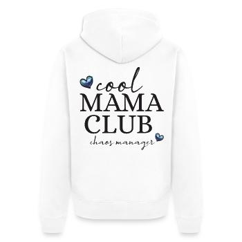 Chaos Manager Mama Club - Unisex Premium Organic Zip Hoodie - white - Back - Thijin (182cm)