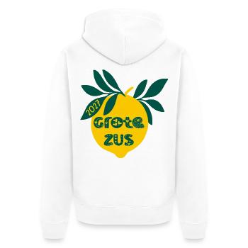 Baby Announce 2027 - Unisex Premium Organic Zip Hoodie - white - Back - Thijin (182cm)