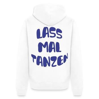 Lass mal Tanzen! - Unisex Premium Bio Zip Hoodie - Weiß - Hinten - Thijin (182cm)