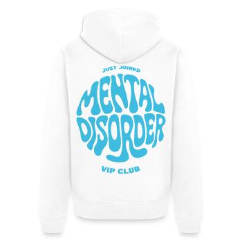 Maillot VIP du club pour troubles mentaux - Veste à capuche bio Premium Unisexe - blanc - Dos - Thijin (182cm)