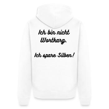 Heimatliebe_Nord_Wortkarg - Unisex Premium Bio Zip Hoodie - Weiß - Hinten - Thijin (182cm)
