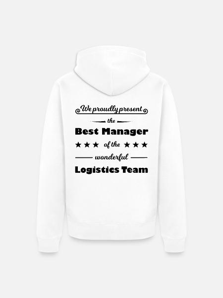 Manager und Chef - Unisex Premium Bio Zip Hoodie - Weiß
