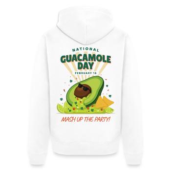 National Guacamole Day - Unisex Premium Bio Zip Hoodie - Weiß - Hinten - Thijin (182cm)