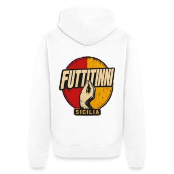 Futtitinni Sicilia Sicilian Flag Italian Island Pr - Unisex Premium Organic Zip Hoodie - white - Back - Thijin (182cm)