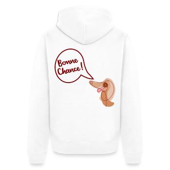 Bonne Chance Chien - Veste à capuche bio Premium Unisexe - blanc - Dos - Thijin (182cm)