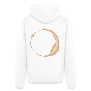 SONNENFINSTERNIS ASTRONOMIE-LIEBHABER - Unisex Premium Bio Zip Hoodie - Weiß - Hinten - Thijin (182cm)