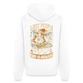 Rescue Team Lost People Keep My Employed - Unisex Premium Organic Zip Hoodie - white - Back - Thijin (182cm)