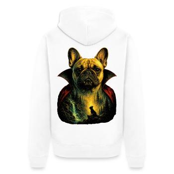 french bulldog halloween dog in the - Unisex Premium Organic Zip Hoodie - white - Back - Thijin (182cm)