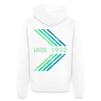 Édition limitée 1952 Anniversaire masculin - Veste à capuche bio Premium Unisexe - blanc - Dos - Thijin (182cm)