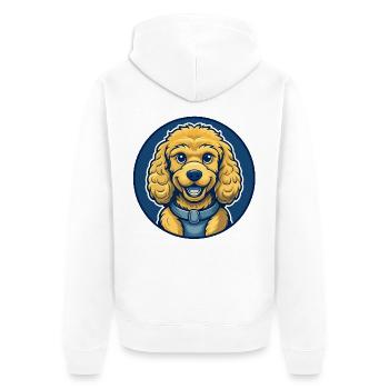 Logo clipart de la mascotte de Kawaii - Veste à capuche bio Premium Unisexe - blanc - Dos - Thijin (182cm)
