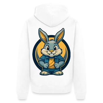 Mascotte de Kawaii Mascotte Cartoon Logo Logo Clipart Badge - Veste à capuche bio Premium Unisexe - blanc - Dos - Thijin (182cm)