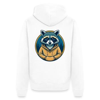 RCPETA06163 - Unisex Premium Bio Zip Hoodie - Weiß - Hinten - Thijin (182cm)