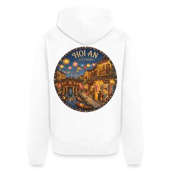 Hoi An, Vietnam - Veste à capuche bio Premium Unisexe - blanc - Dos - Thijin (182cm)