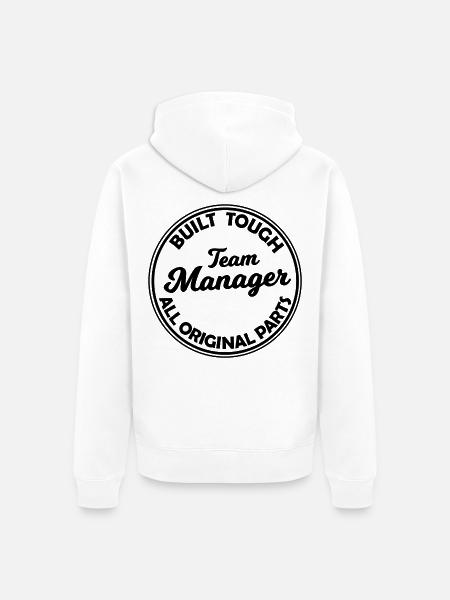 Der beste Team Manager - Unisex Premium Bio Zip Hoodie - Weiß