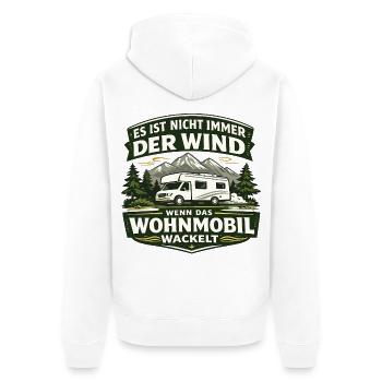 Motorhome wobbles - cheeky camper saying - Unisex Premium Organic Zip Hoodie - white - Back - Thijin (182cm)