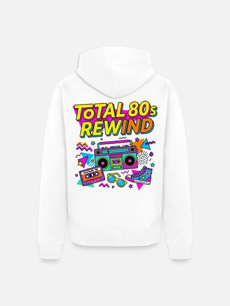Total 80s Rewind - Unisex Premium Bio Zip Hoodie - Weiß
