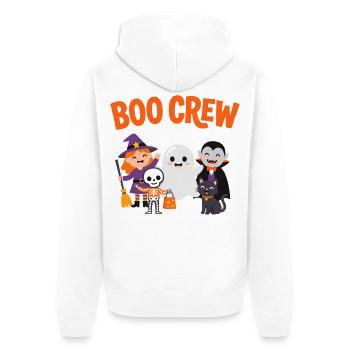Boo Crew Halloween Friends - Unisex Premium Organic Zip Hoodie - white - Back - Thijin (182cm)
