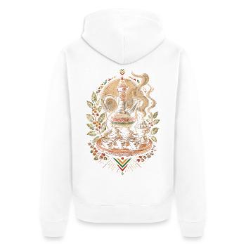 Äthiopien Äthiopisch Äthiopier - Unisex Premium Bio Zip Hoodie - Weiß - Hinten - Thijin (182cm)