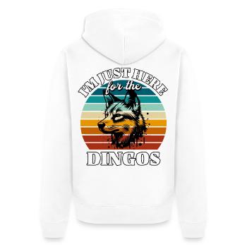 Lustige Australischer Wildhund Sprüche - Unisex Premium Bio Zip Hoodie - Weiß - Hinten - Thijin (182cm)