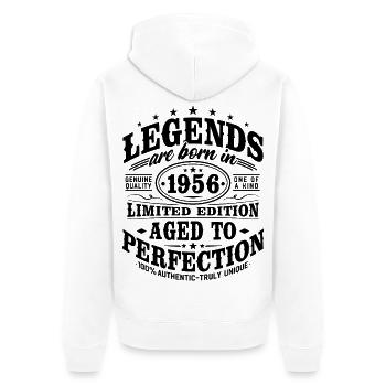 1956 Vintage Vintage Birthday Gift Retro - Unisex Premium Organic Zip Hoodie - white - Back - Thijin (182cm)