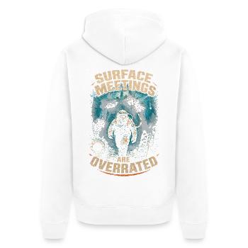 Berufstaucher Industrietaucher - Unisex Premium Bio Zip Hoodie - Weiß - Hinten - Thijin (182cm)