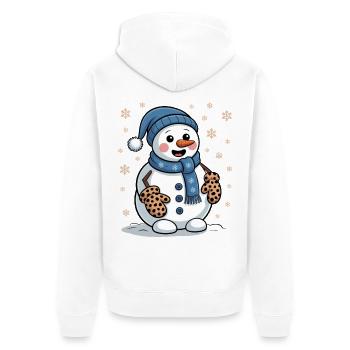 Snowman - Unisex Premium Organic Zip Hoodie - white - Back - Thijin (182cm)