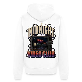 Midnight Video Club Neon - Unisex Premium Organic Zip Hoodie - white - Back - Thijin (182cm)