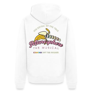 Manosphere The Musical - Unisex Premium Organic Zip Hoodie - white - Back - Thijin (182cm)