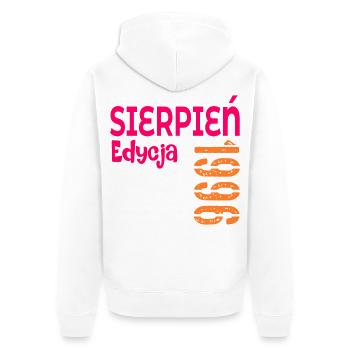 30. Geburtstag August 1986 - Unisex Premium Bio Zip Hoodie - Weiß - Hinten - Thijin (182cm)