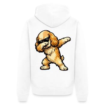 Épanouissement du cocker américain - Veste à capuche bio Premium Unisexe - blanc - Dos - Thijin (182cm)